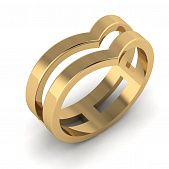 Перстень из красного золота  (модель 02-2006.0.1000)