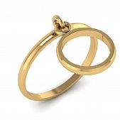 Перстень из красного золота  (модель 02-2211.0.1000)