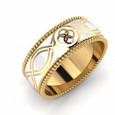 Обручальное кольцо из красного золота  (модель 04-0159.0.1000)