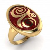 Перстень из красного золота  (модель 02-1821.0.1000)