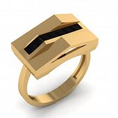 Перстень из красного золота  с цирконием (модель 02-2537.0.1402)