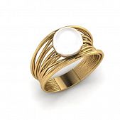 Перстень из красного золота  с жемчугом (модель 02-2753.0.1310)