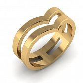 Перстень из белого золота  (модель 02-2006.0.2000)