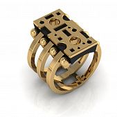 Перстень из красного золота  (модель 02-2204.0.1000)