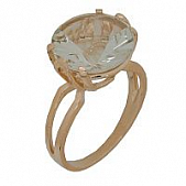 Перстень из красного золота  с горным хрусталем (модель 02-0888.0.1285)