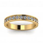 Обручальное кольцо из красного золота  с бриллиантом (модель 04-0143.0.1110)
