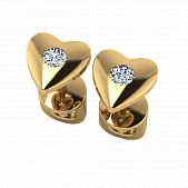 Серьги из белого золота  с бриллиантом (модель 03-2311.0.2110)