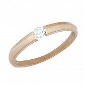 Перстень из белого золота  с бриллиантом (модель 02-0780.0.2110)