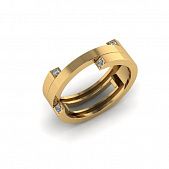 Перстень из красного золота  с цирконием (модель 02-2498.0.1401)