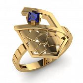 Перстень из красного золота  с цирконием (модель 02-2553.0.1402)
