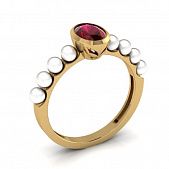 Перстень из красного золота  с рубином (модель 02-2413.0.1140)