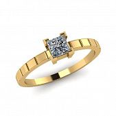 Перстень из белого золота  с бриллиантом (модель 02-2600.0.2110)